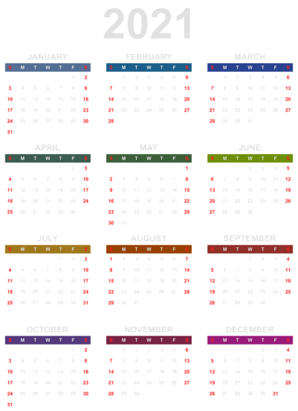 Календарь 2022 года PNG