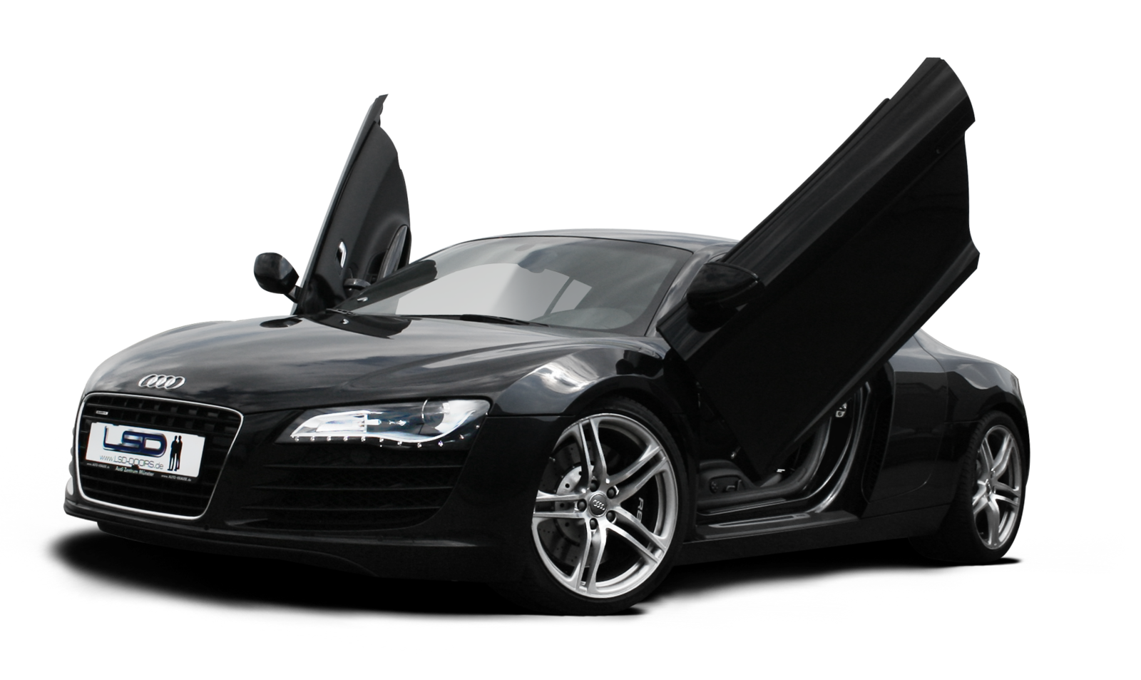 black R8 AUDI PNG car image