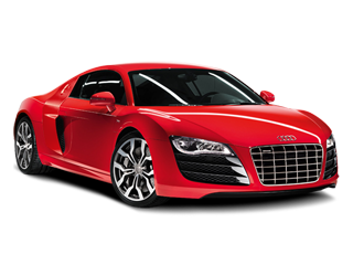 Red audi R8 PNG image