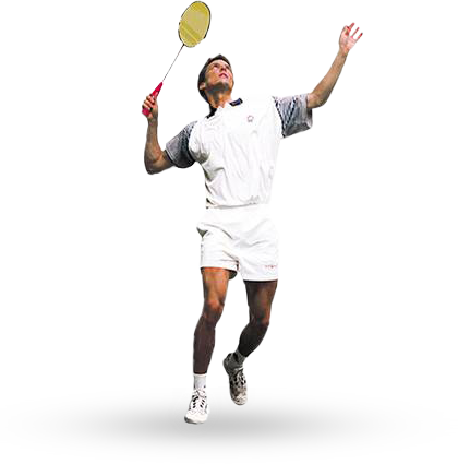 Badminton player PNG image