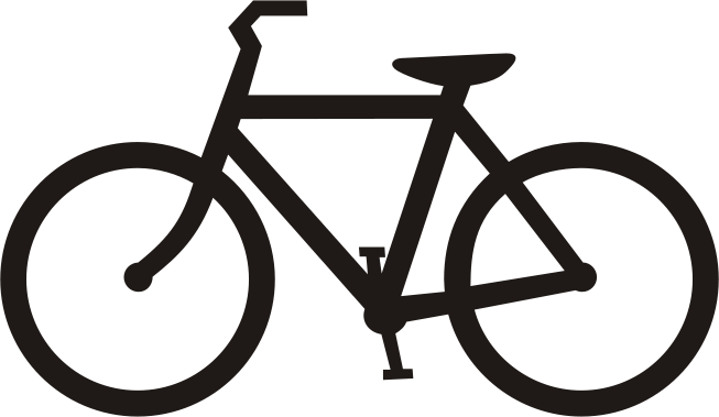 Bicycle black siluete PNG image