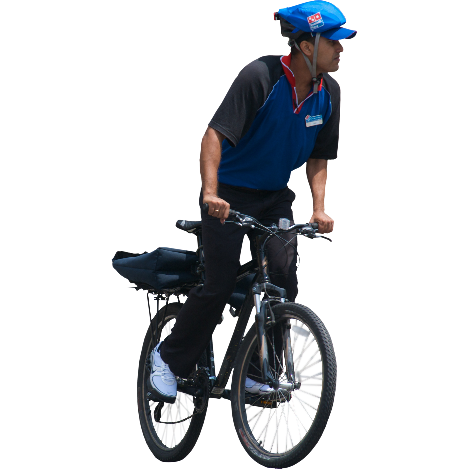 Man on bicycle PNG image