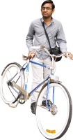 Человек с велосипедом PNG фото