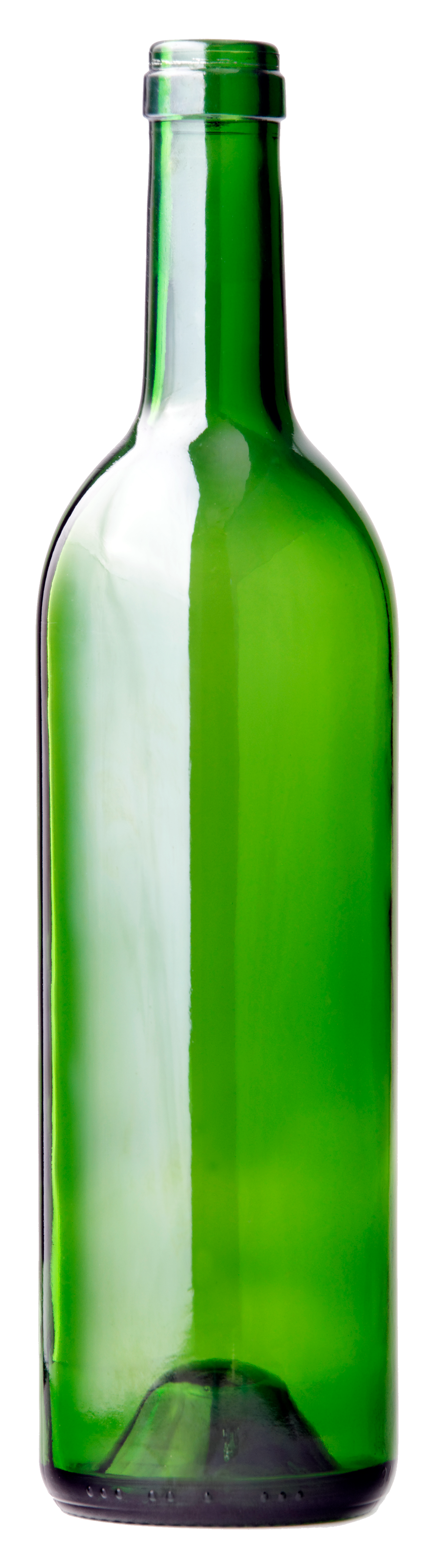 Glass green bottle PNG image