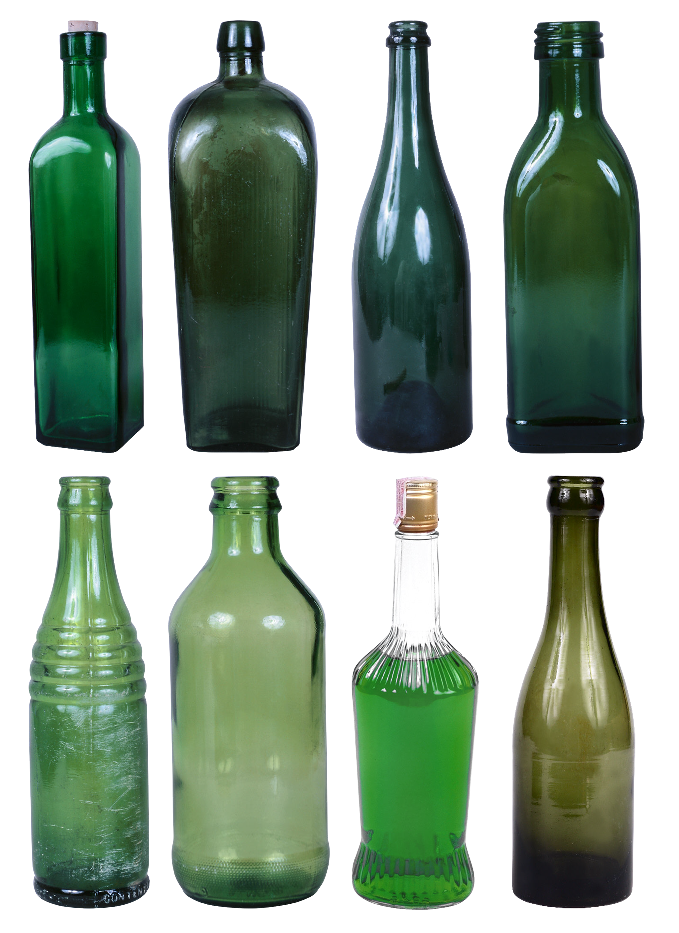 glass bottles PNG