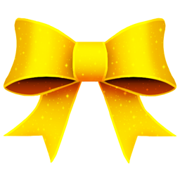 Yellow bow PNG image