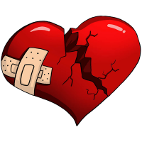 Corazón roto PNG