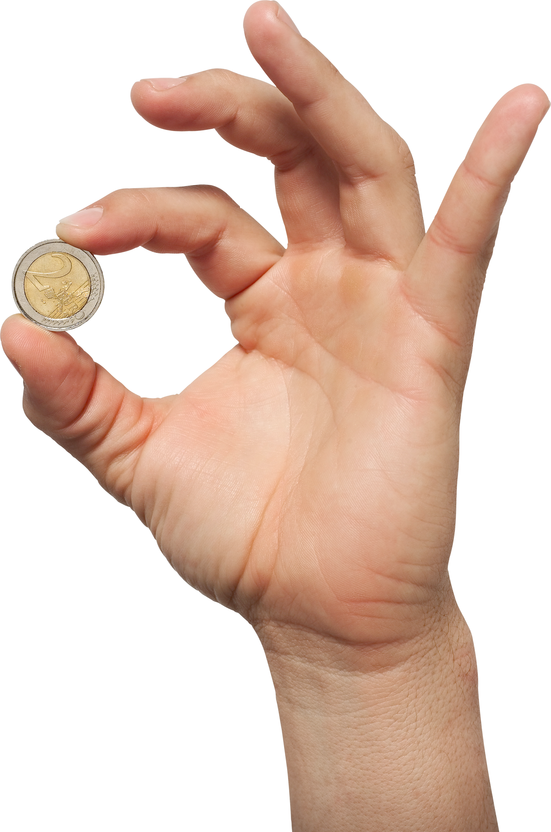 Coin in hand PNG image