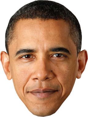 Barak Obama face PNG image