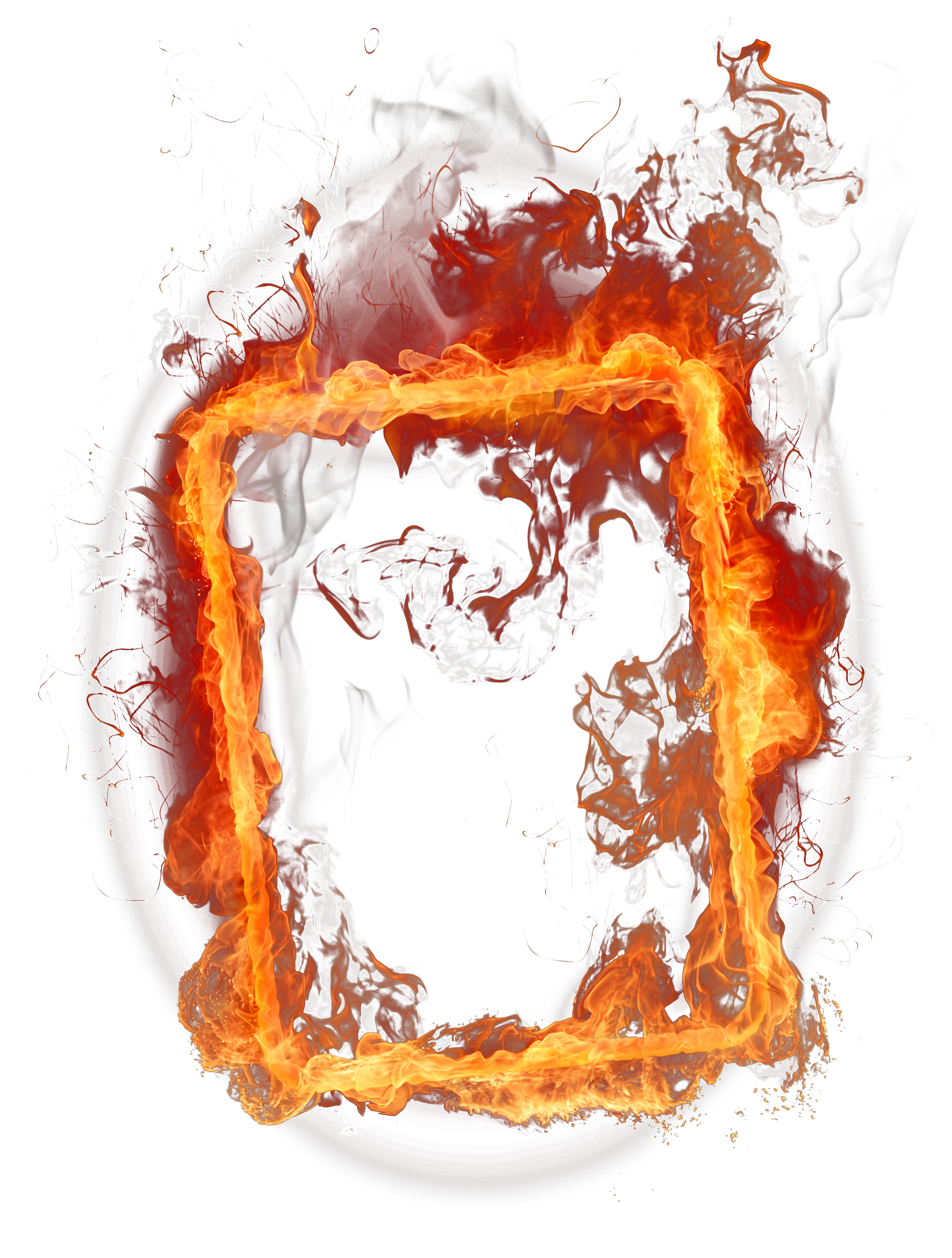 Fire frame PNG image