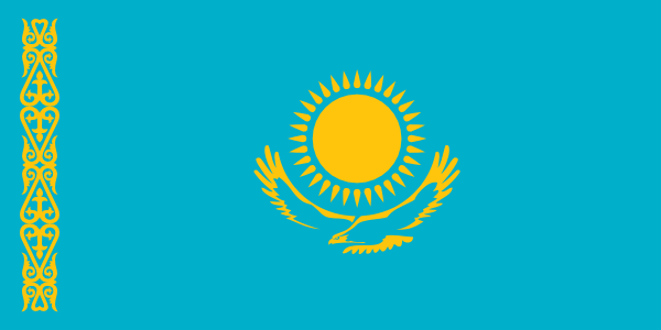 Kazahstan flag PNG