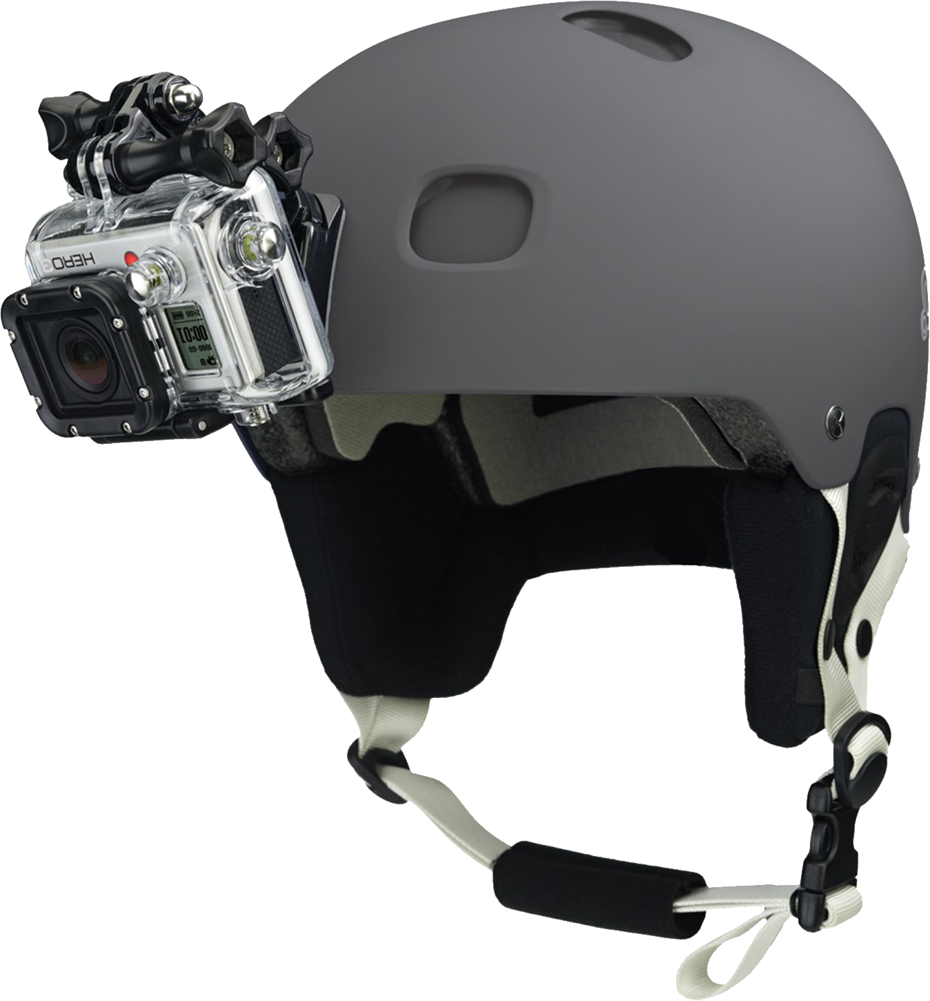 GoPro camera on helmet PNG
