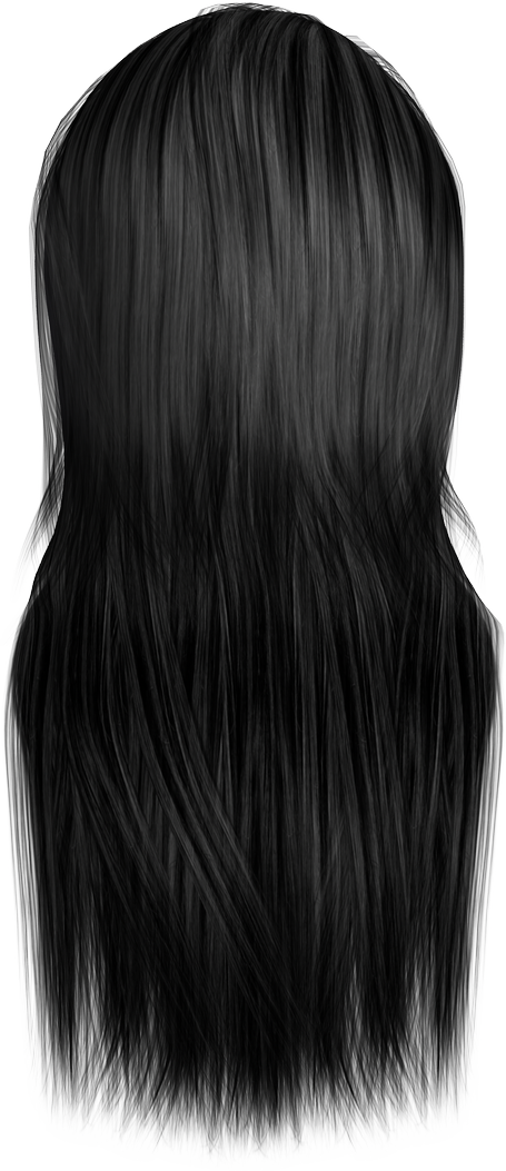 Women black hair PNG image