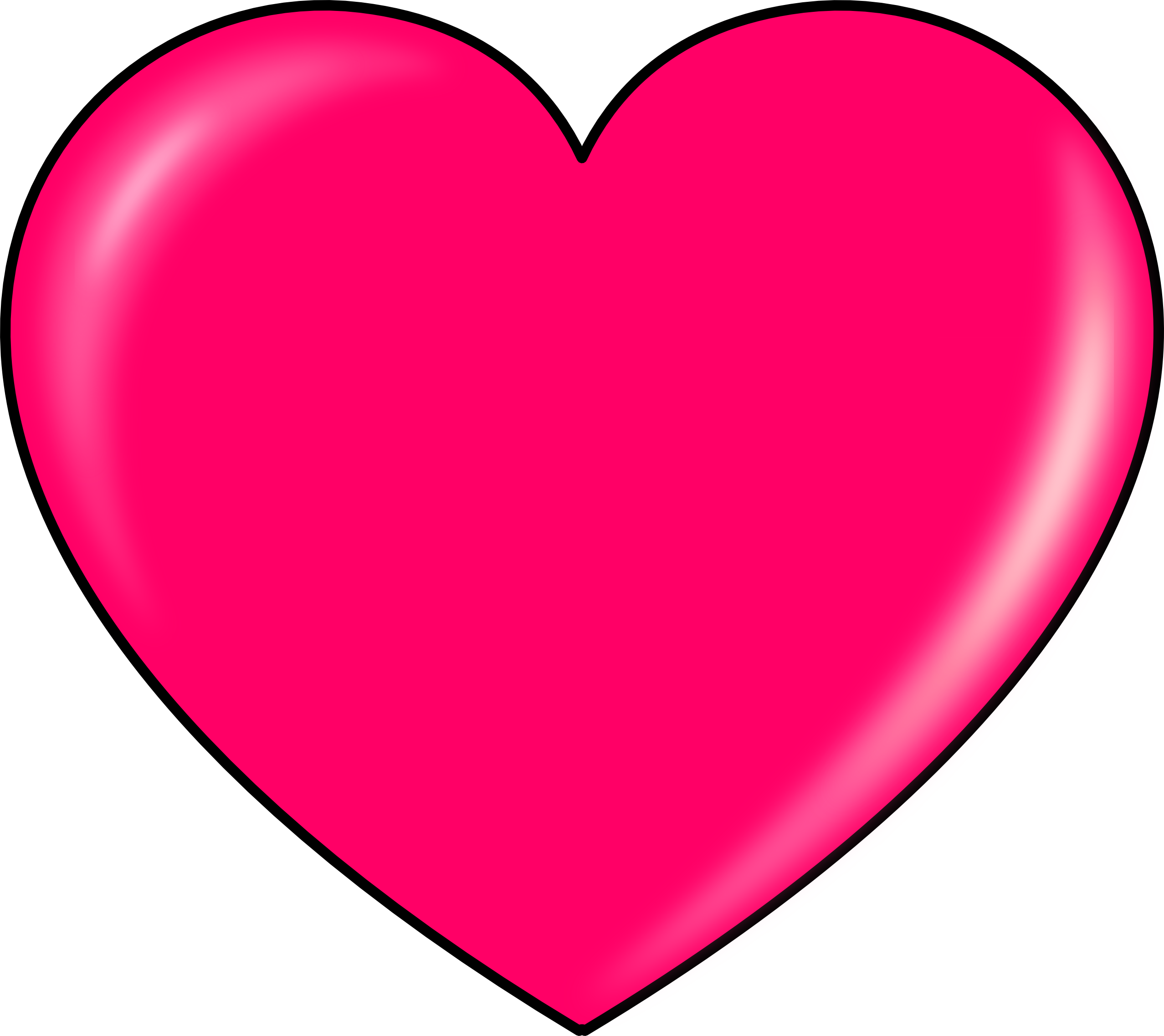 Pink heart PNG image, free download