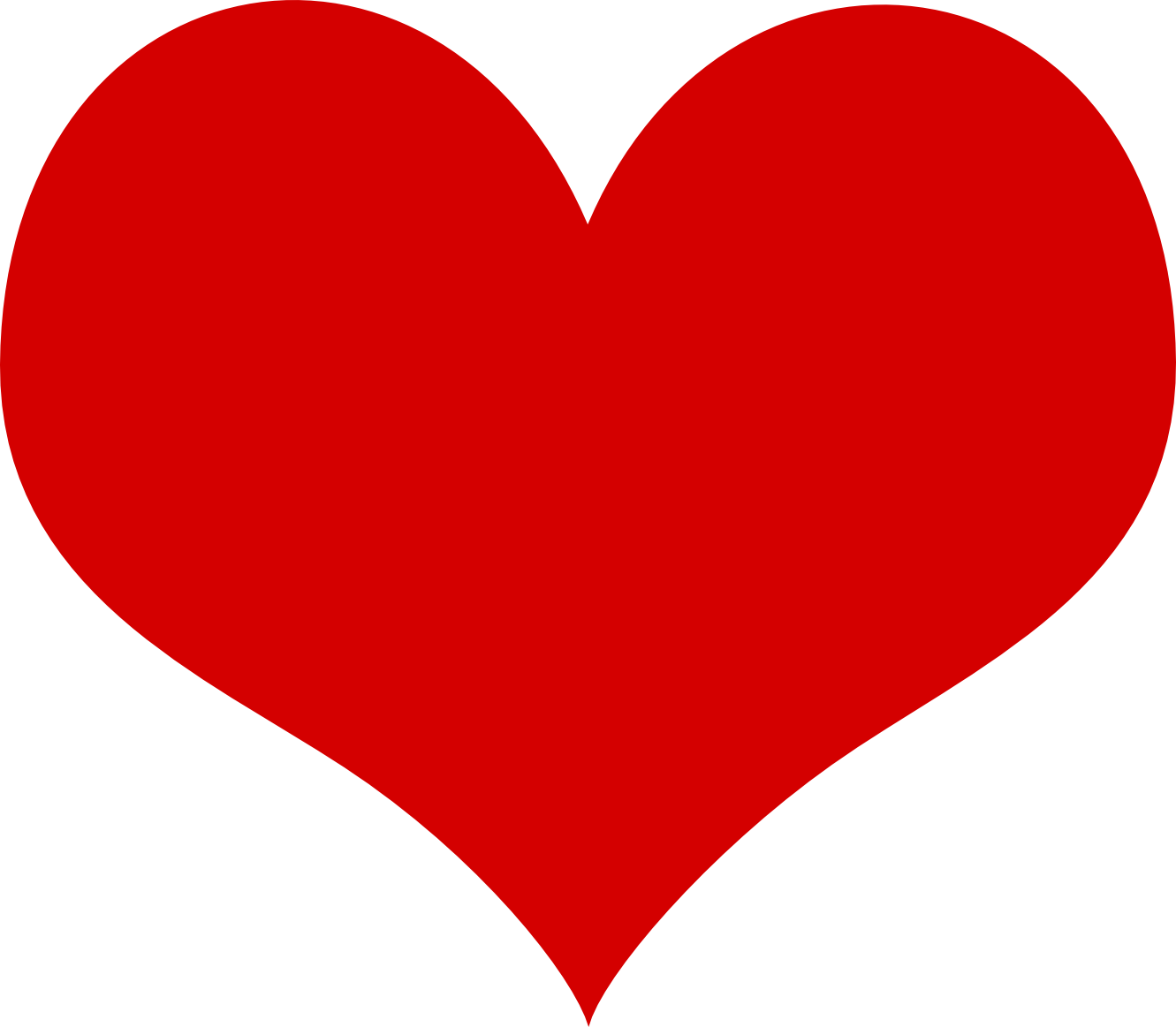 Red heart PNG image, free download