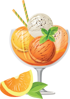 фруктовое мороженое PNG фото