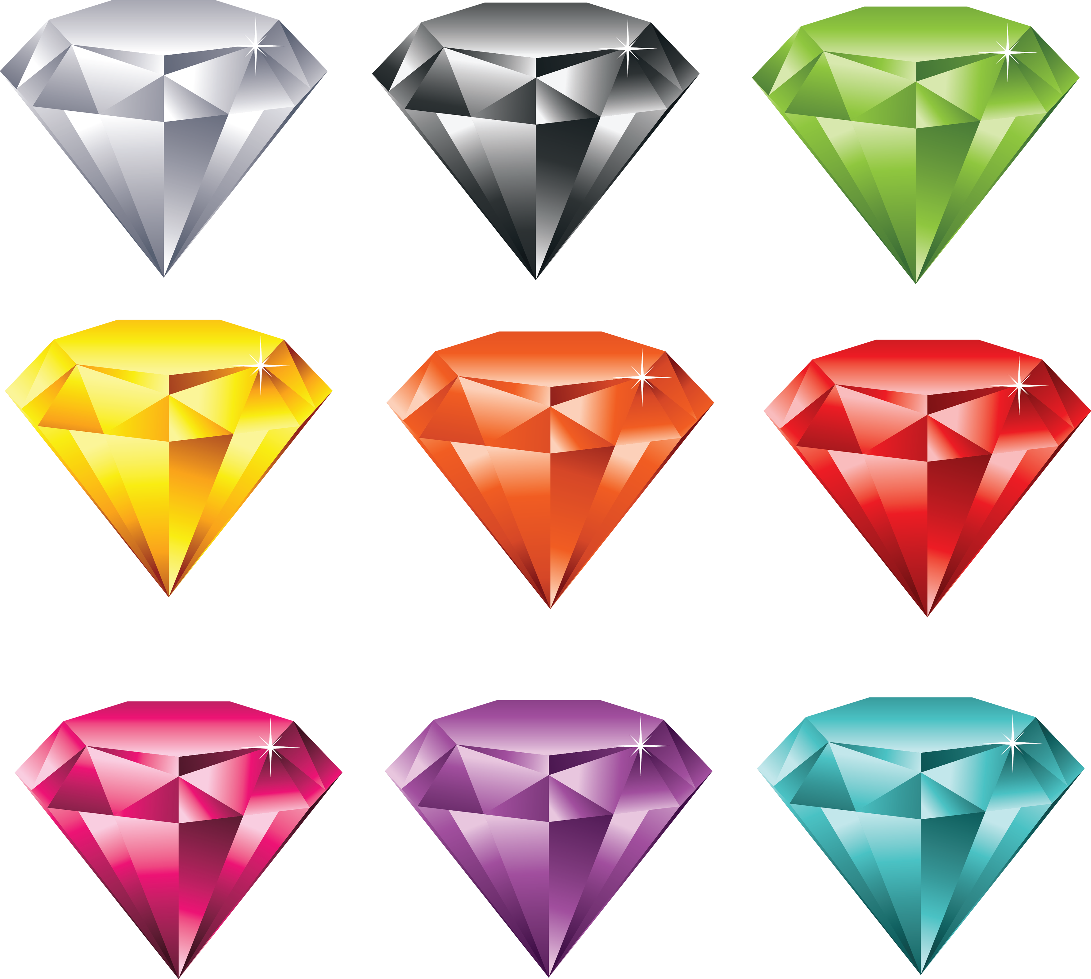 Color diamonds PNG images