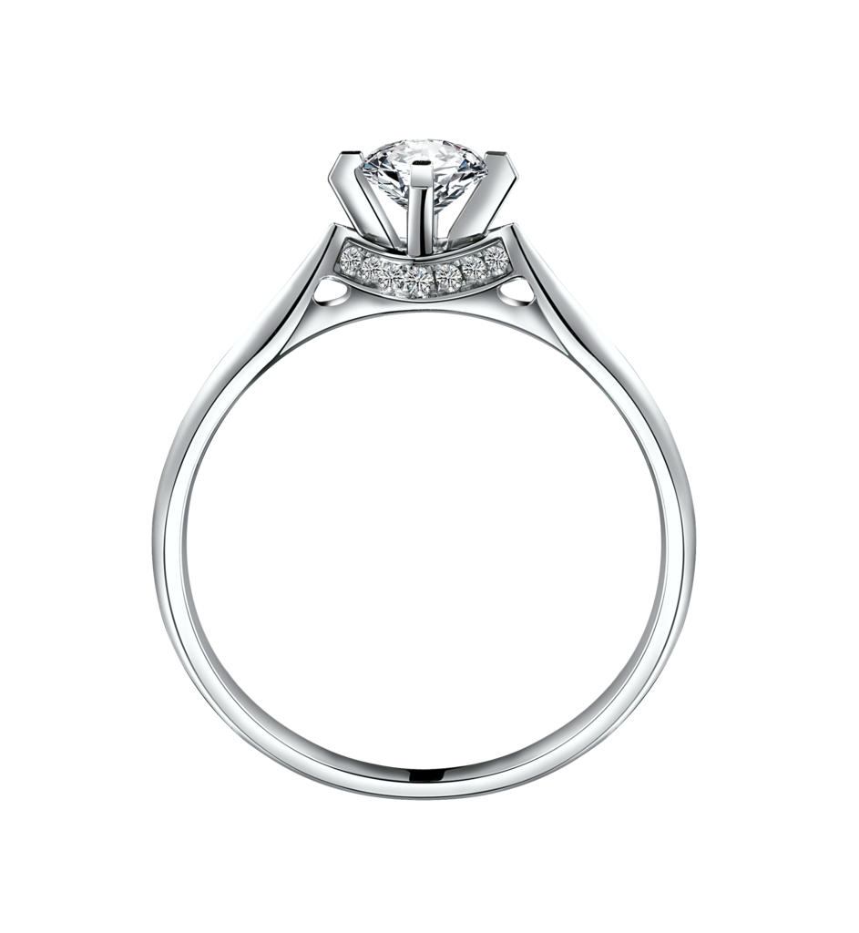 silver ring with diamond PNG