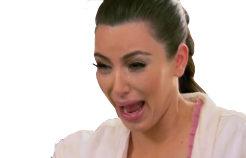 Ким Кардашян плачет PNG