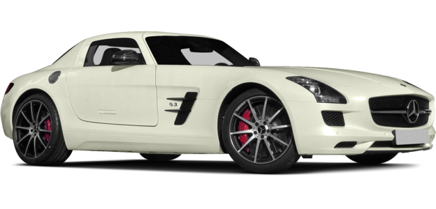 White Mercedes AMG car PNG image
