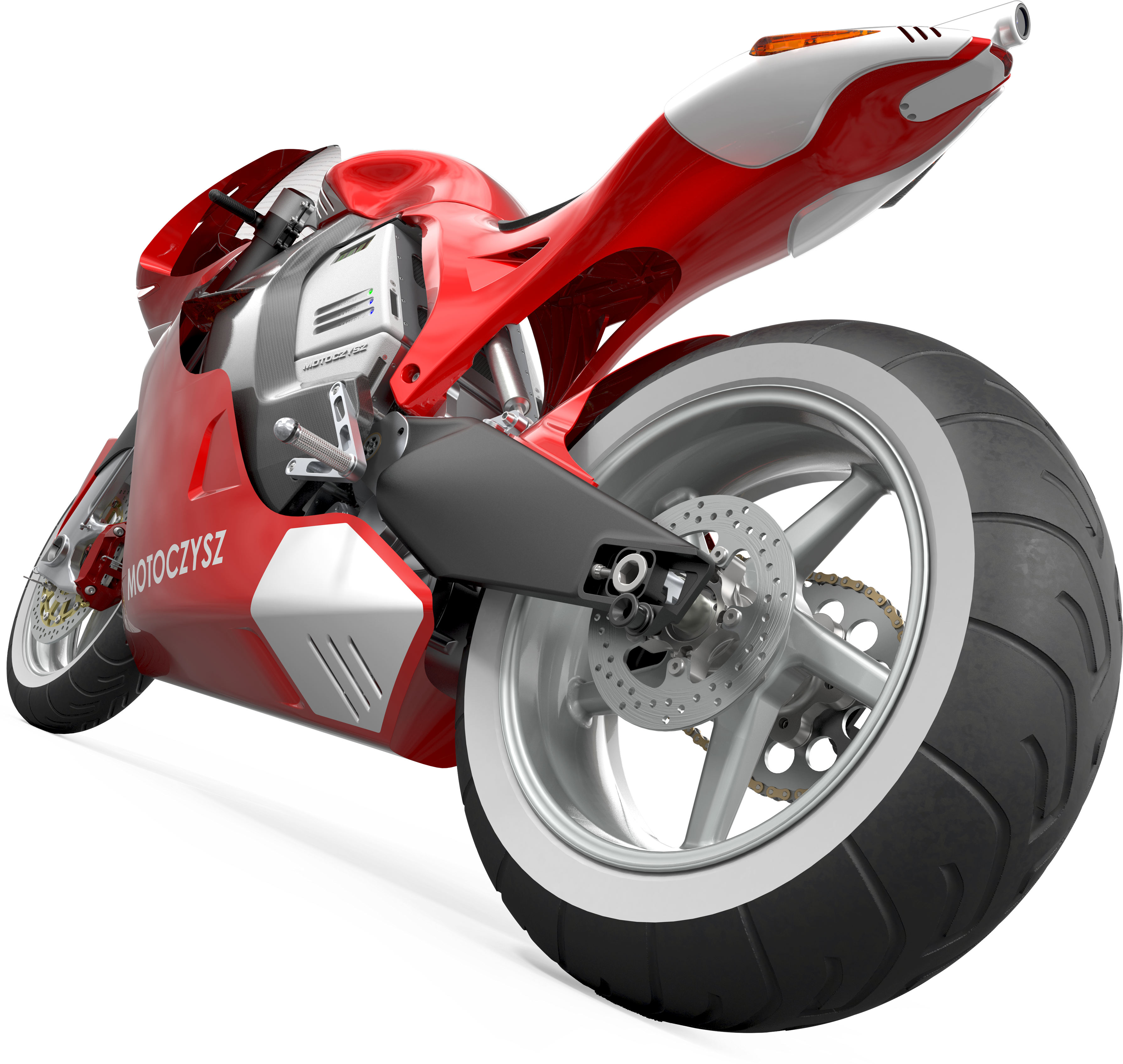 Red sport moto PNG image, red motorcycle PNG 