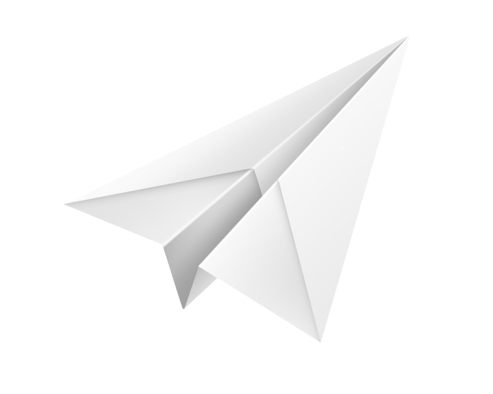 Avion de papel PNG