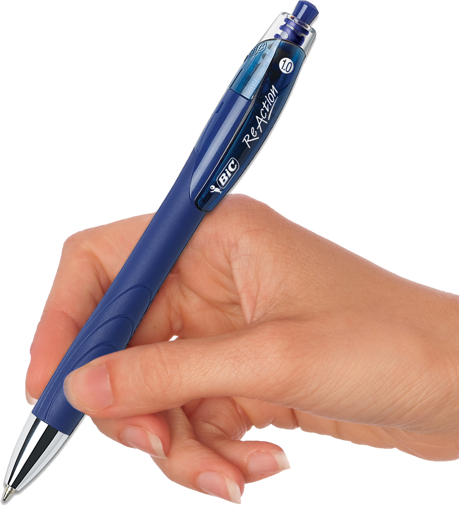 Pen in hand PNG image