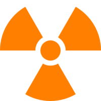 Radiación, símbolo nuclear PNG