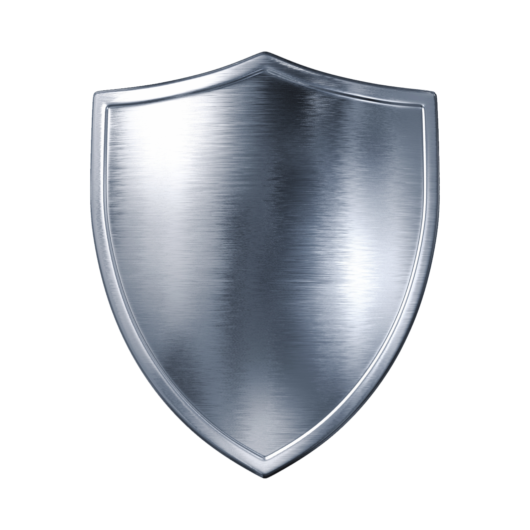 silver metal shield PNG image