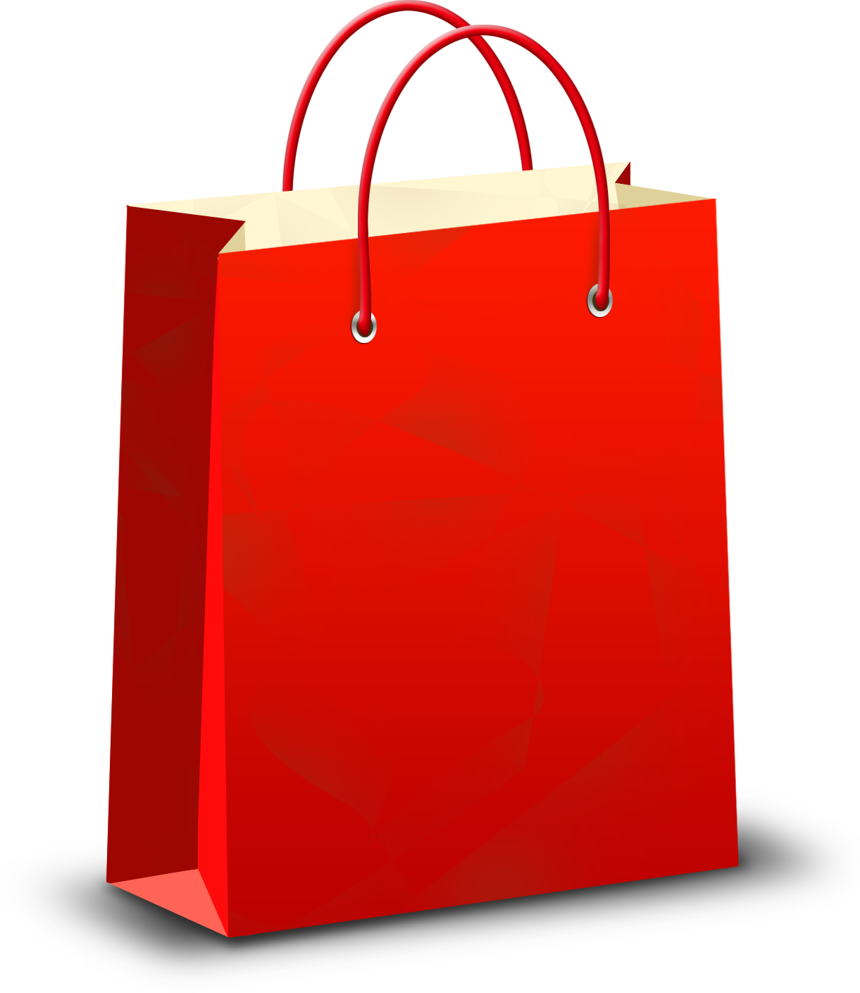 Paper shopping bag PNG image