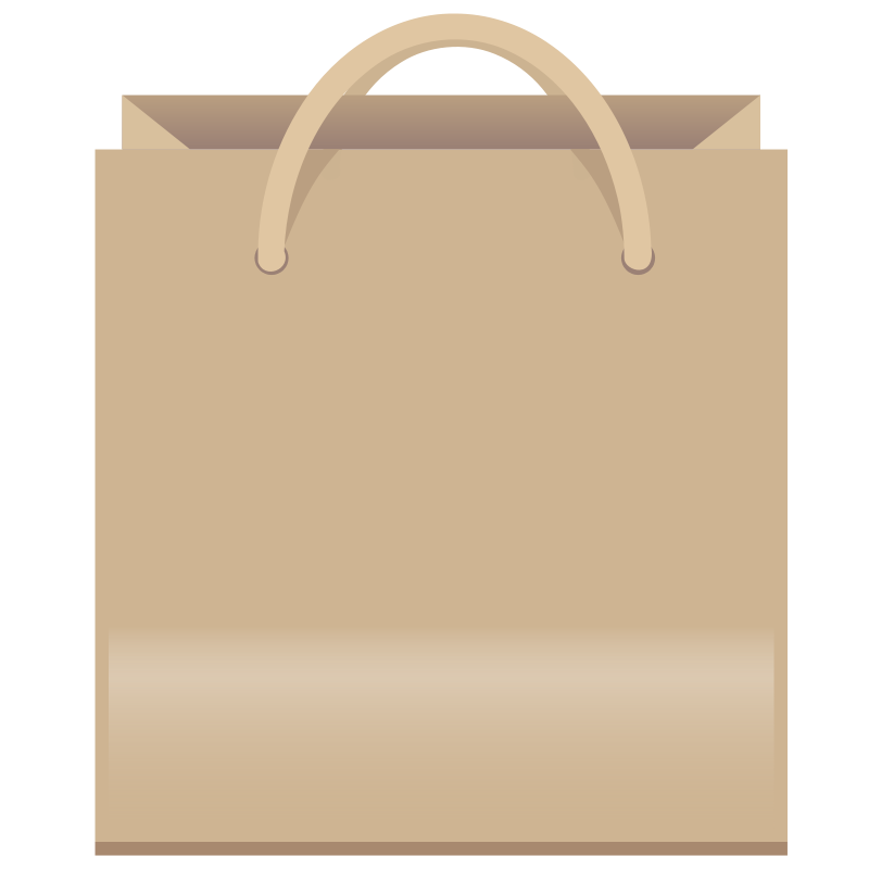 Paper shopping bag PNG image