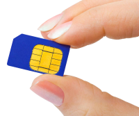 Sim card in hand PNG image