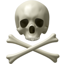 Skull and bones PNG image