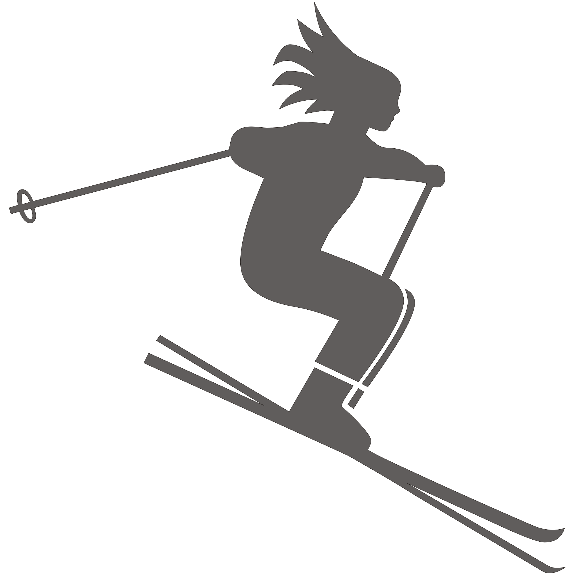 Skiing PNG