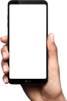 смартфон в руке PNG фото