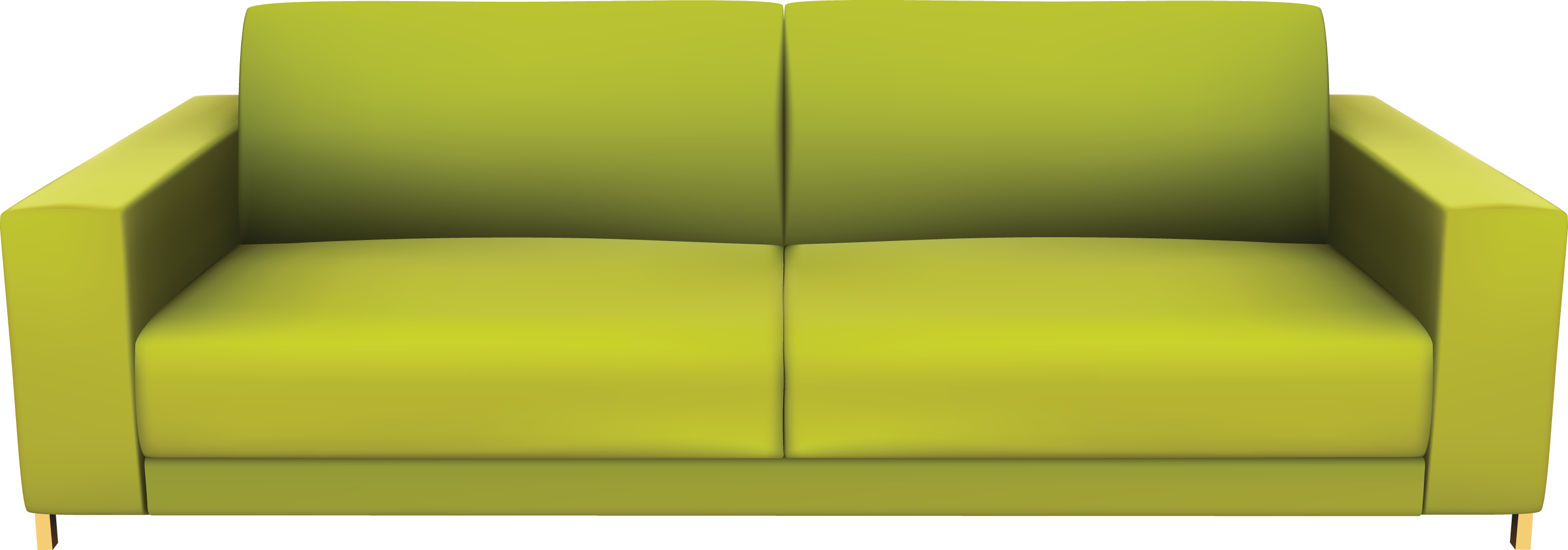 Green sofa PNG image