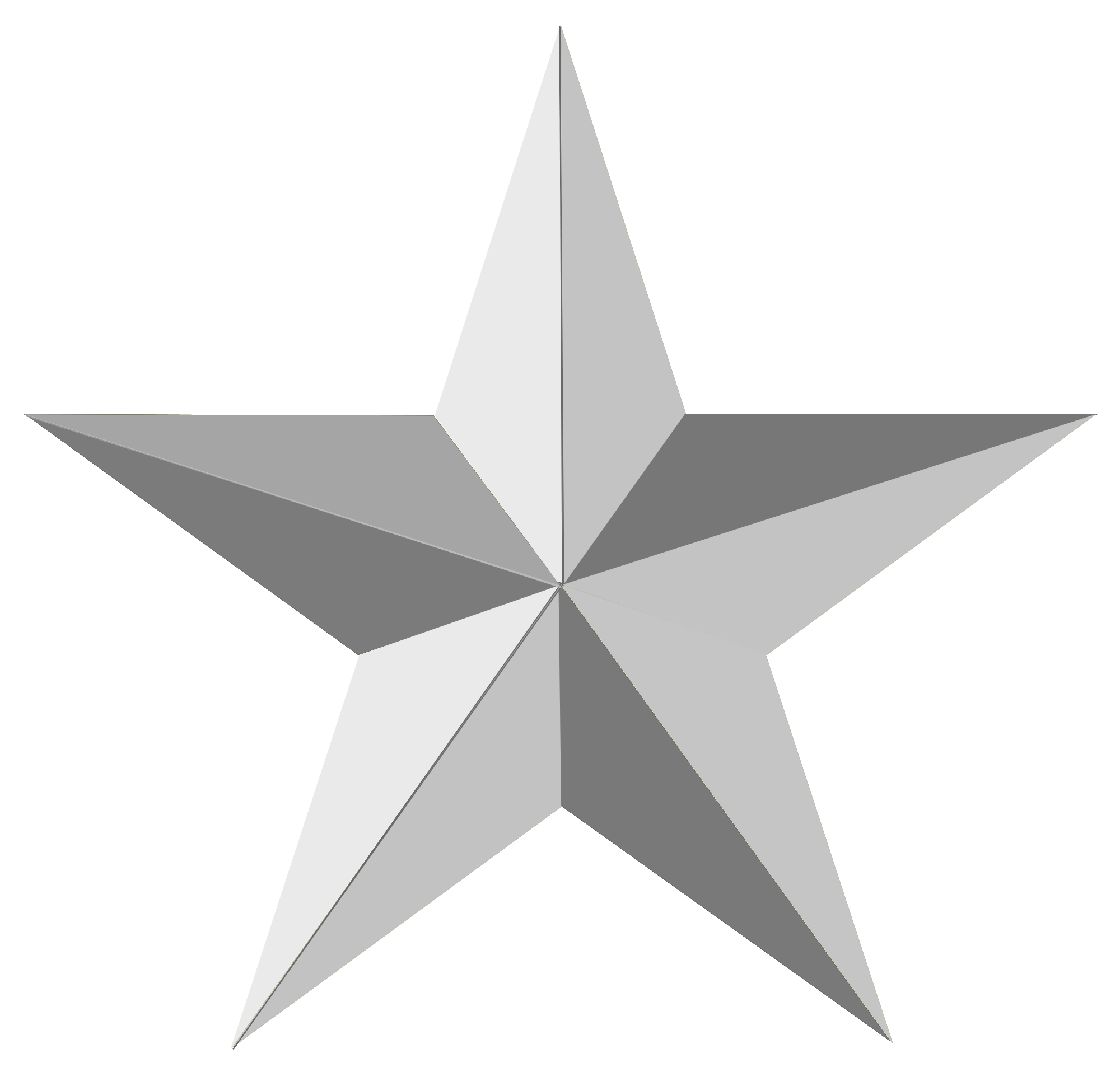 gray star PNG image
