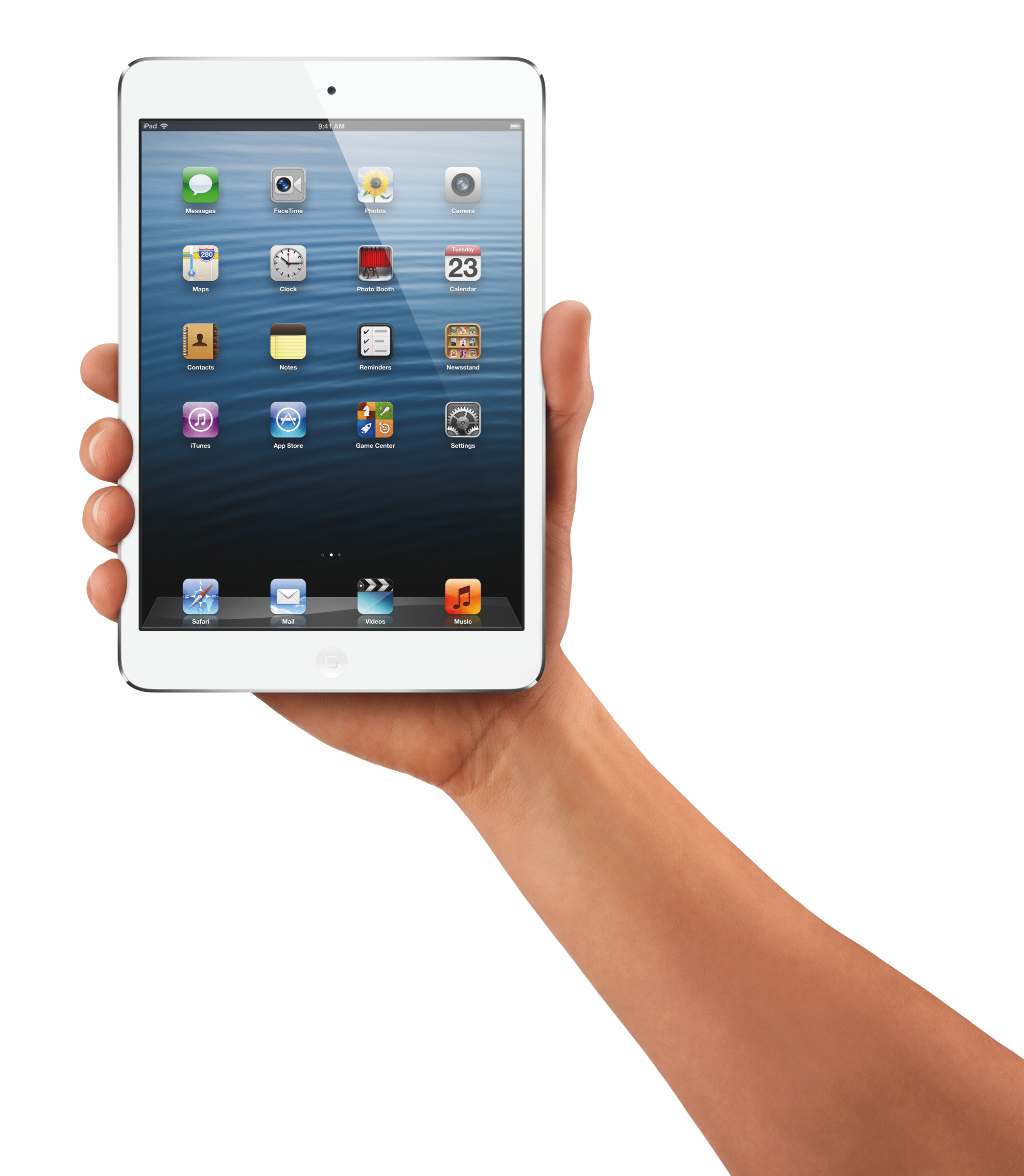 Tablet in hand PNG image