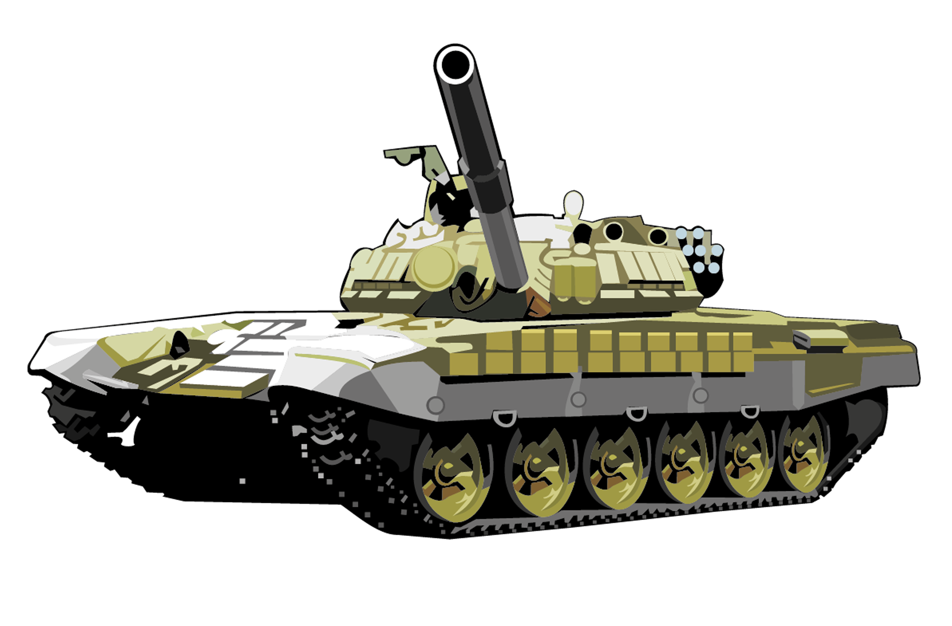 T72 tank PNG image, armored tank