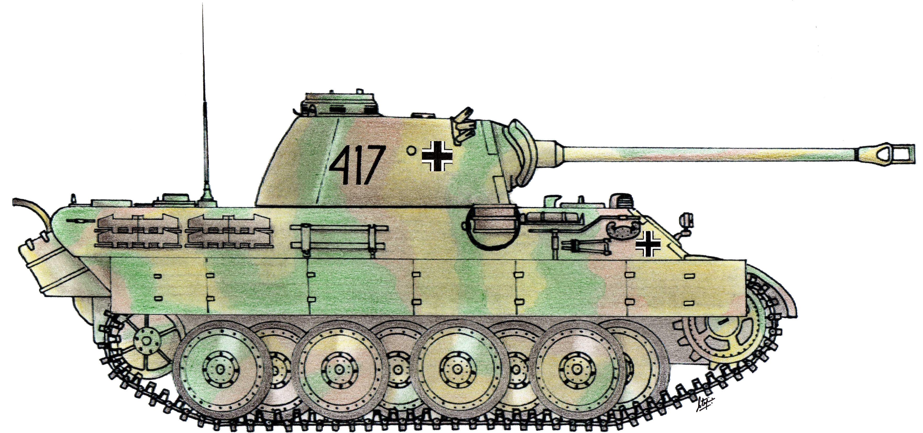 German tank PNG image, armored tank