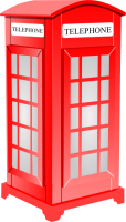 Красная телефонная будка PNG