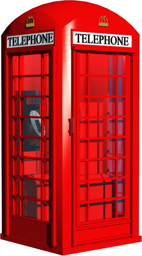 Красная телефонная будка PNG
