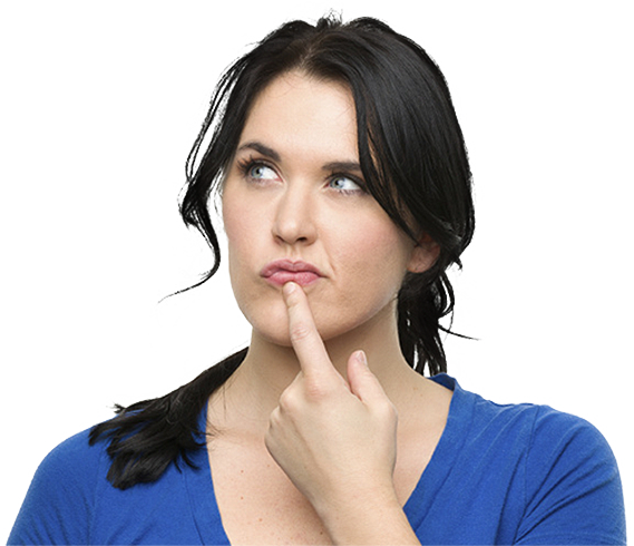 Thinking woman PNG images Download 
