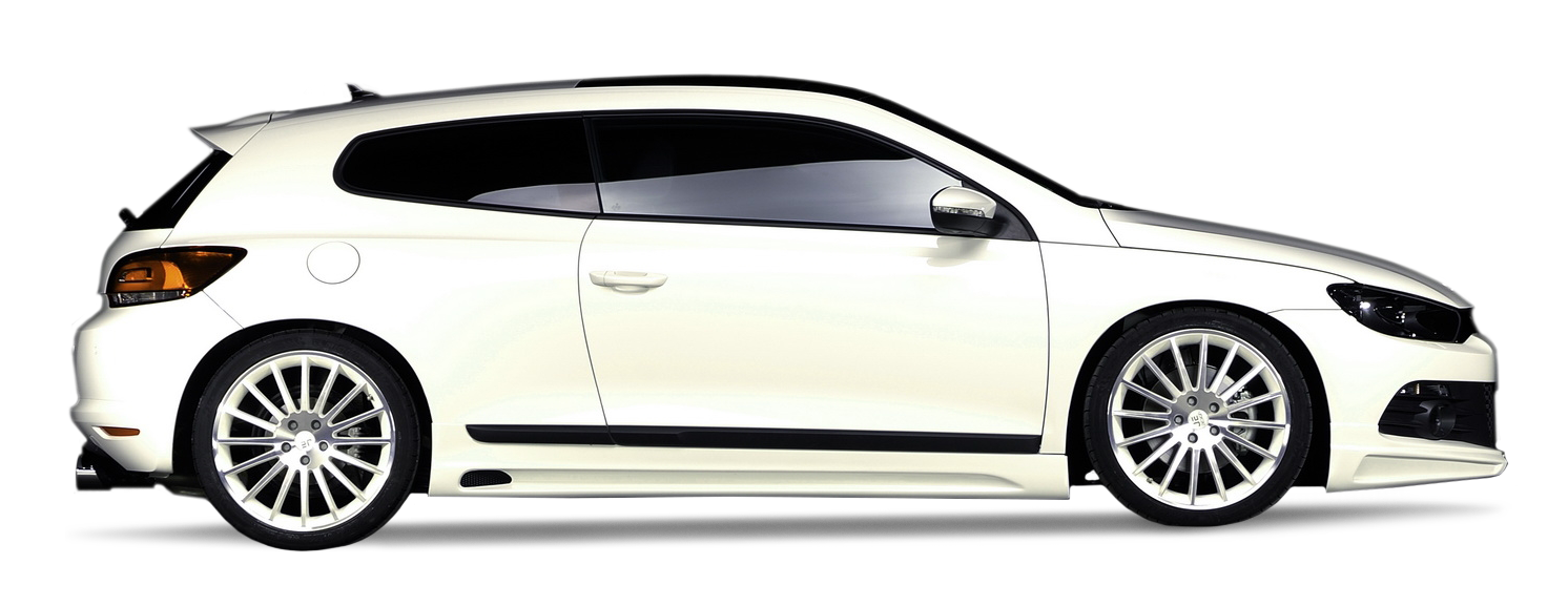 white Volkswagen Scirocco PNG car image