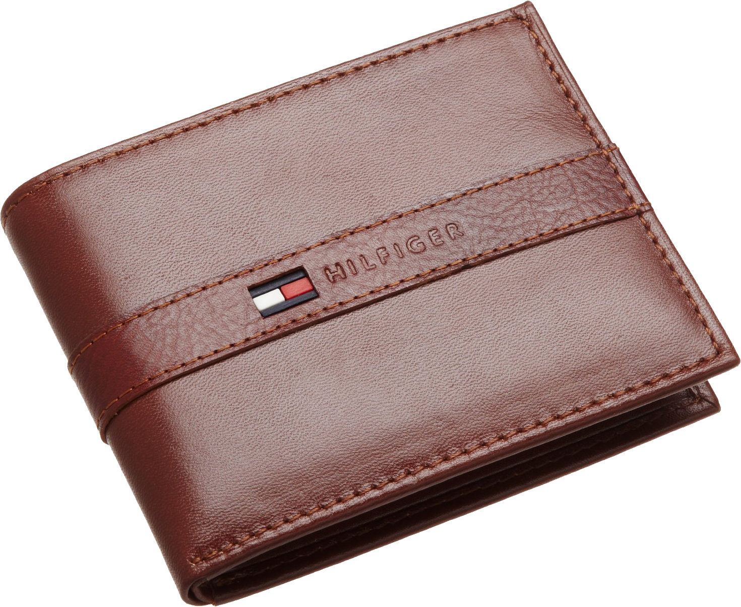 Brown leather wallet PNG image