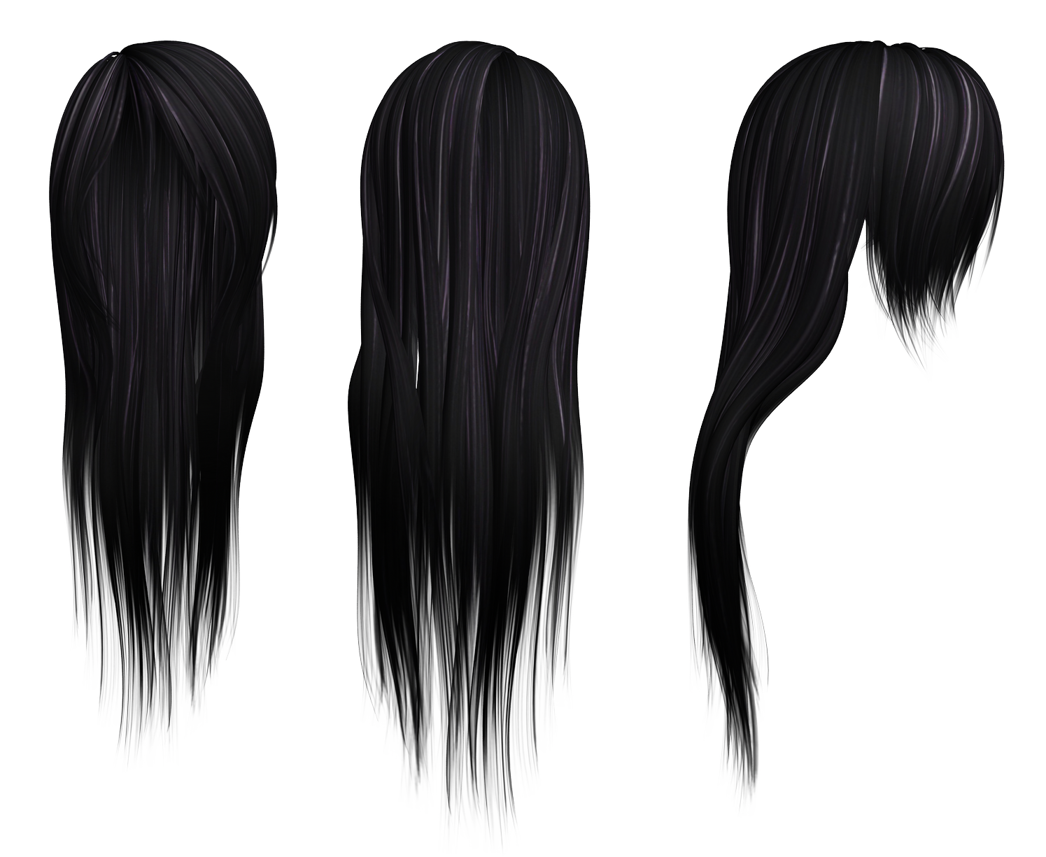 Midnight Black Straight Hair Wig - wide 6