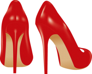 Red women shoes PNG image