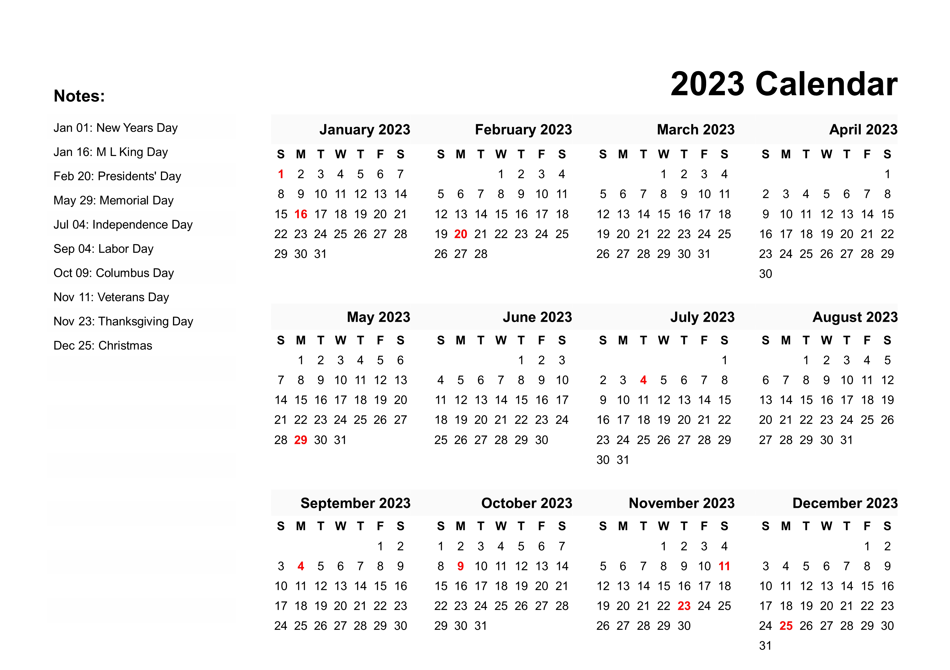 Calendar 2023 PNG transparent image download, size: 3300x2326px
