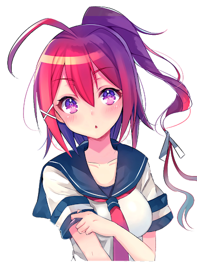 Anime girl PNG transparent image download, size: 384x512px