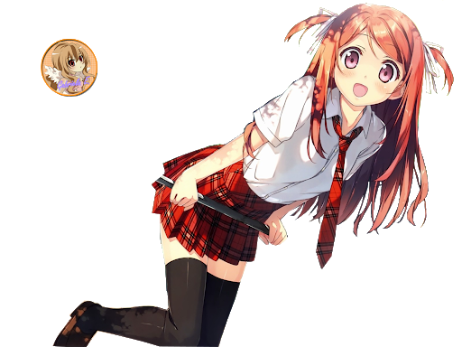 Anime girl PNG transparent image download, size: 512x384px